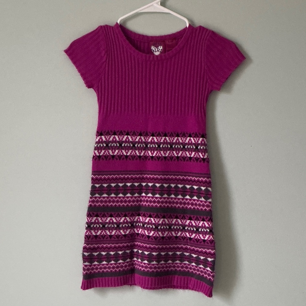 Derek Hart Girl Sweater Dress, Kids Size Small, Cute Girl’s Winter Dress